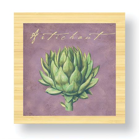 Paula Scaletta Limited Edition Ready to Hang Giclee on Sustainable Bamboo: "Artichaut"