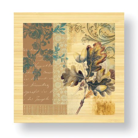 Paula Scaletta Limited Edition Ready to Hang Giclee on Sustainable Bamboo: "Golden Oak"