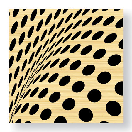 Paula Scaletta Limited Edition Ready to Hang Giclee on Sustainable Bamboo: "Op Dots I"