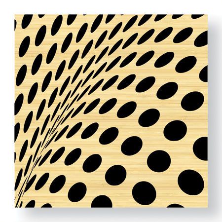 Paula Scaletta Limited Edition Ready to Hang Giclee on Sustainable Bamboo: "Op Dots I"