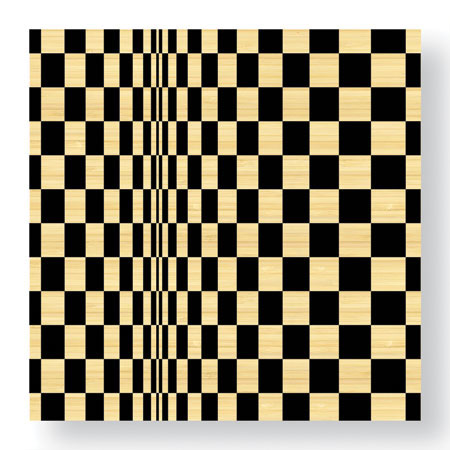 Paula Scaletta Limited Edition Ready to Hang Giclee on Sustainable Bamboo: "Op Squares I"