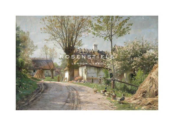 Peder Mork Monsted Hand Numbered Limited Edition Print on Paper :"A Country Lane, Jyllinge"