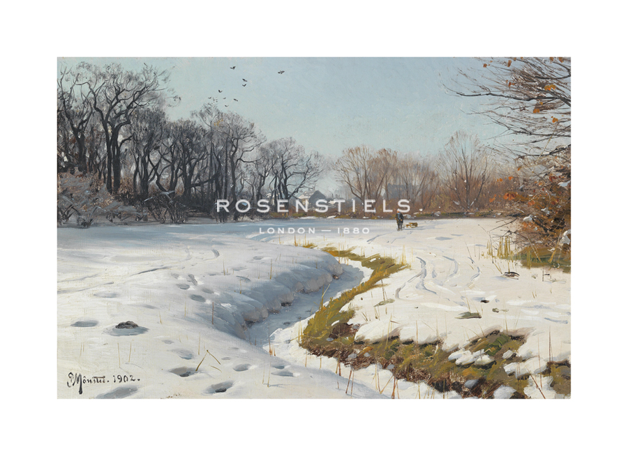 Peder Mork Monsted Hand Numbered Limited Edition Print on Paper :"A Sunny Winter Day"