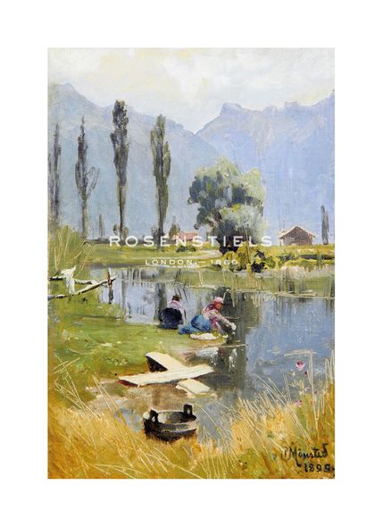 Peder Mork Monsted Hand Numbered Limited Edition Print on Paper :"Laundry Day"