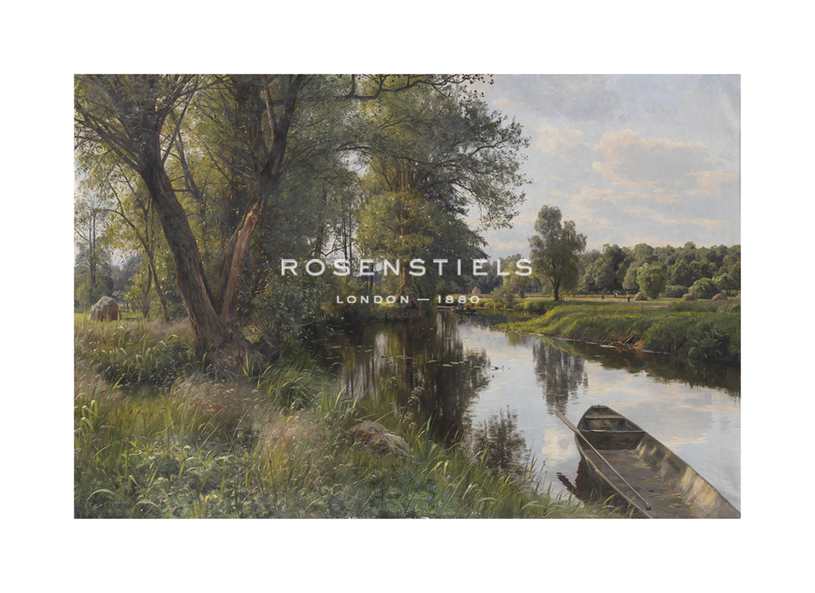 Peder Mork Monsted Hand Numbered Limited Edition Print on Paper :"Summer Landscape with River Floodplain"