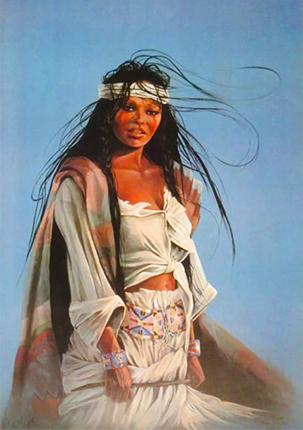 PENNI ANNE CROSS 28X19 Secondary Market Art: "HALF BREED II"