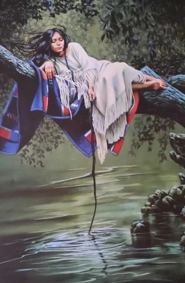 Penni Anne Cross Signed and Numbered Limited Edition Artist Proof Lithograph: "The Water Vision"