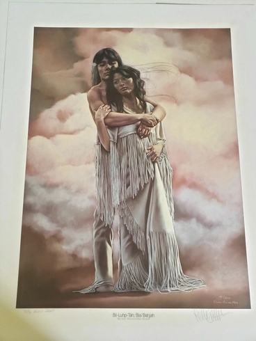 Penni Anne Cross Signed and Numbered Limited Edition Lithograph: "Bii-Luhp-Tah: Bia / Bahjah"