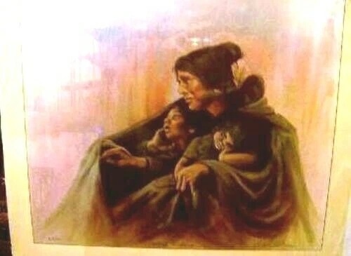Penni Anne Cross Signed and Numbered Limited Edition Lithograph: "Navajo Madonna"