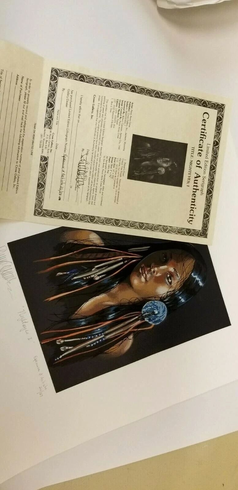 Penni Anne Cross Signed and Numbered Limited Edition Lithograph: "Night Eyes 1"