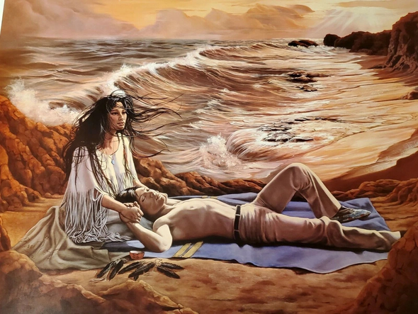 Penni Anne Cross Signed and Numbered Limited Edition Lithograph: "The Gift ll"