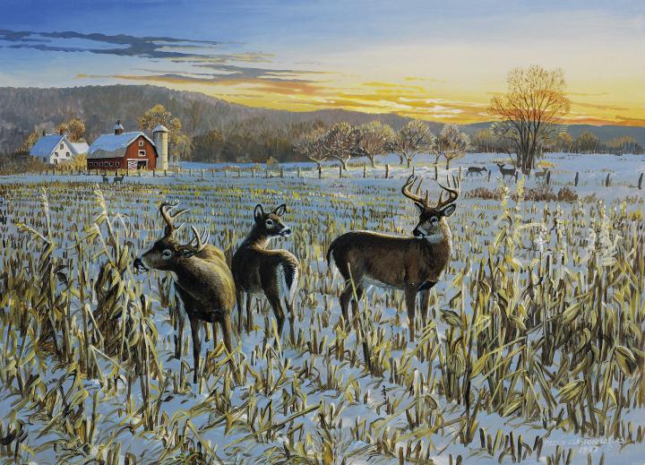 Persis Clayton Weirs Framed Hand Signed and Numbered Limited Edition:"Winter Sunrise"