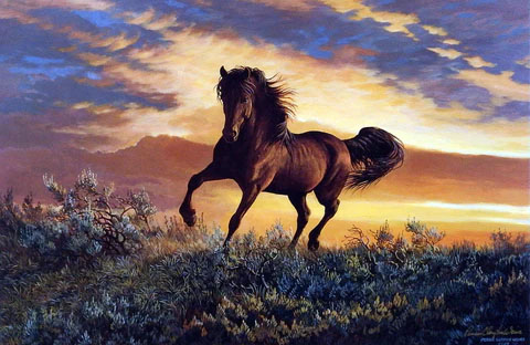 Persis Clayton Weirs Print-Signed and Numbered:"Fire In The Sky"