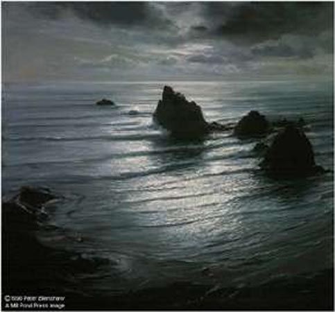 Peter Ellenshaw Hand Signed and Numbered Limited Edition Print :" Seascape by Night "