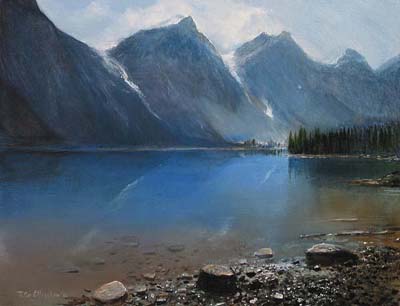 Peter Ellenshaw Handsigned & Numbered Limited Edition Giclee on Canvas:"View at Lake"