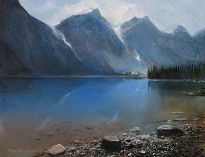 Peter Ellenshaw Handsigned & Numbered Limited Edition Giclee on Canvas:"View at Lake"