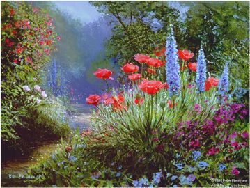PETER ELLENSHAW  Secondary Market Art: "PATH SECRET GARDEN"