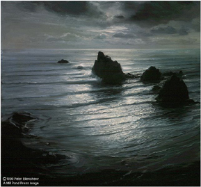 PETER ELLENSHAW  Secondary Market Art: "SEASCAPE BY NIGHT"