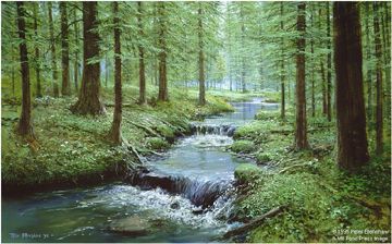 PETER ELLENSHAW  Secondary Market Art: "SPRING SERENITY"