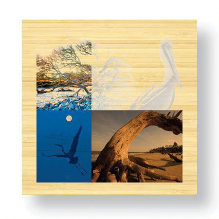 Peter Kitchell Limited Edition Ready to Hang Giclee on Sustainable Bamboo: "Barrier Lands"