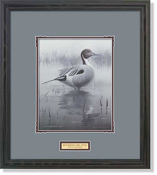 Peter Mathios Handsigned and Numbered Limited Edition: "Framed Misty Morning Sprig"