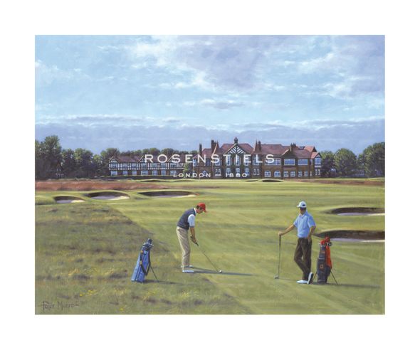 Peter Munro Hand Numbered Limited Edition Print on Paper :"18th At Royal Lytham And St. Annes"
