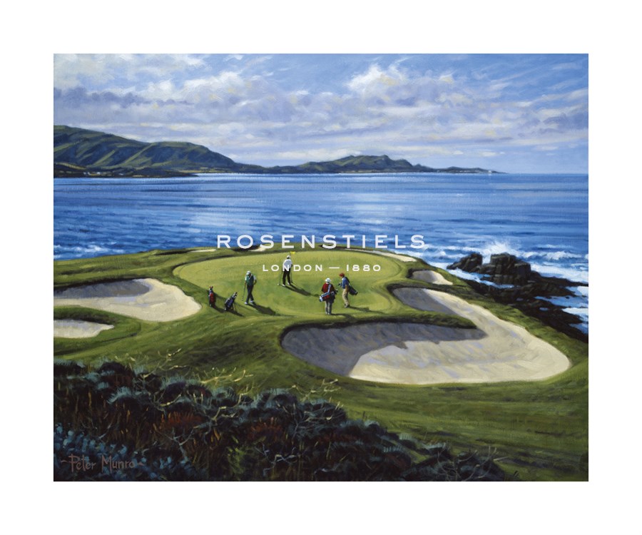 Peter Munro Hand Numbered Limited Edition Print on Paper :"7th Hole Pebble Beach, California"
