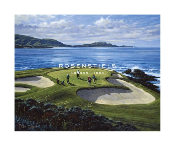 Peter Munro Hand Numbered Limited Edition Print on Paper :"7th Hole Pebble Beach, California"