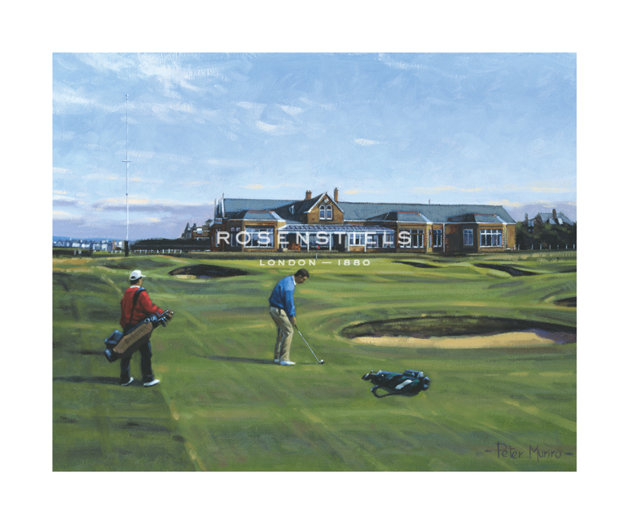 Peter Munro Hand Numbered Limited Edition Print on Paper :"Royal Troon, 18th"