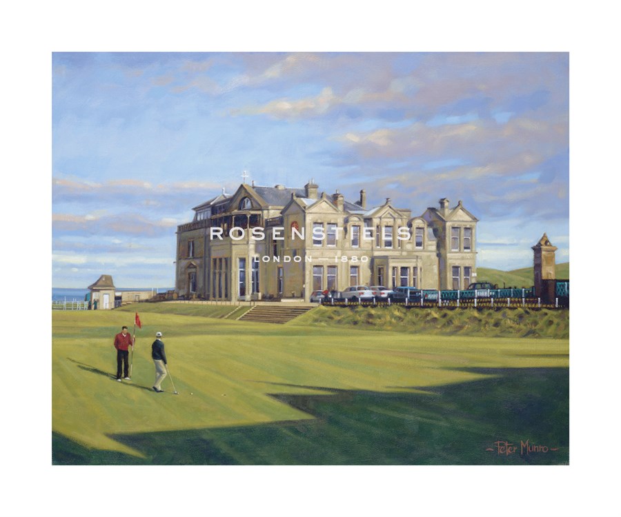 Peter Munro Hand Numbered Limited Edition Print on Paper :"St. Andrews 18th - "Tom Morris""