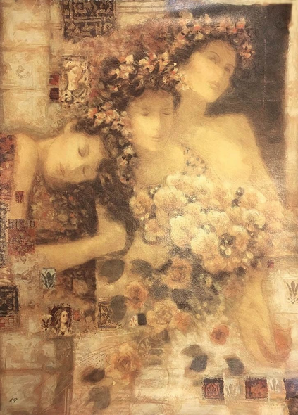 PETER NIXON Artist Signed and Numbered AP Serigraph: "MAIDS of HONOUR II"