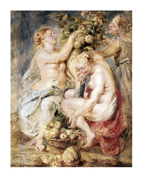 Peter Paul Rubens Fine Art Open Edition Gicl&eacute;e:"Ceres and Two Nymphs with a Cornucopia"