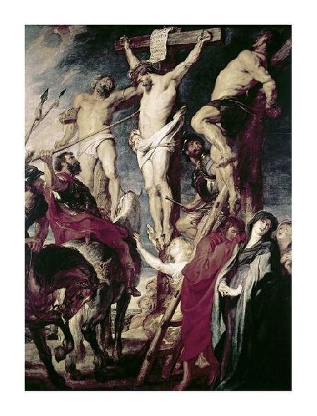 Peter Paul Rubens Fine Art Open Edition Gicl&eacute;e:"Christ on the Cross Between the Two Thieves"