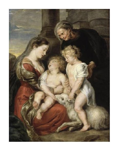 Peter Paul Rubens Fine Art Open Edition Gicl&eacute;e:"The Virgin and Child with the Infant Saint John the Baptist and Saint Elizabeth"
