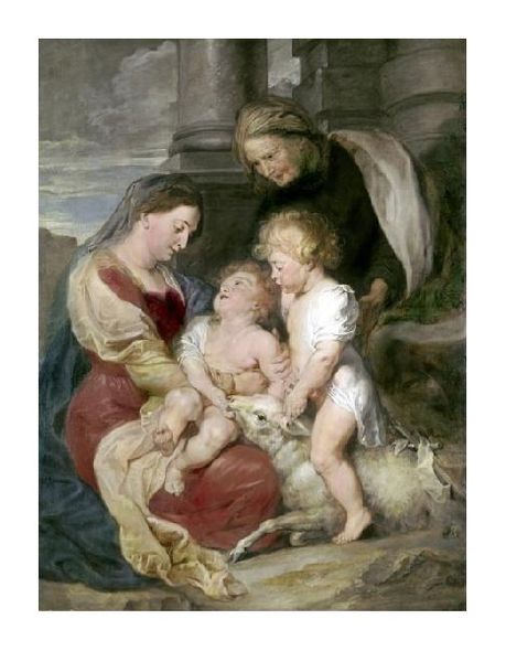 Peter Paul Rubens Fine Art Open Edition Gicl&eacute;e:"Virgin & Child with St. Elizabeth & St. John"