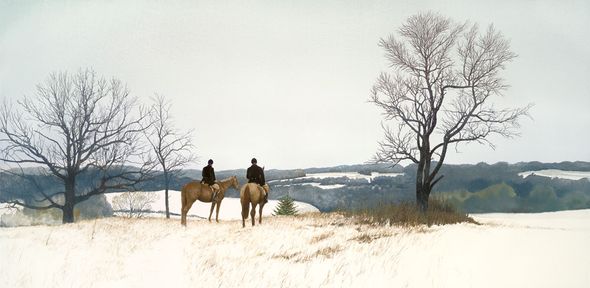 Peter Sculthorpe Hand Signed and Numbered Limted Edition Giclee on Etching Paper:"From The Hilltop"