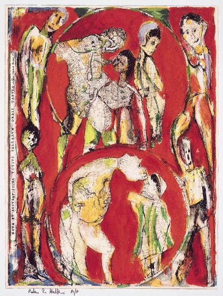Peter Zvi Malkin Pencil Hand Signed Limited Edition Serigraph Print: "THE BEAST AND THE PRINCE"