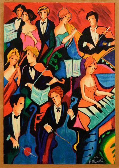 Philip Maxwell Limited Edition Serigraph on Canvas: "The Orchestra"