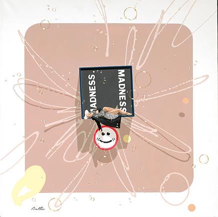 Philippe Bertho Artist Hand Signed and Numbered Limited Edition Hand-Crafted Lithograph: "Madness"