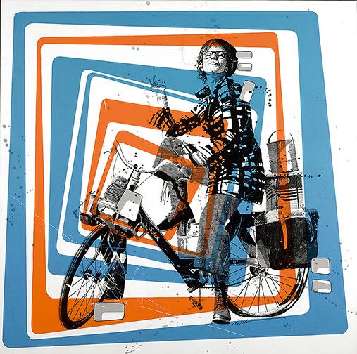 Philippe Bertho Hand-signed Limited Edition Canvas:"Agathe Lovignoux"
