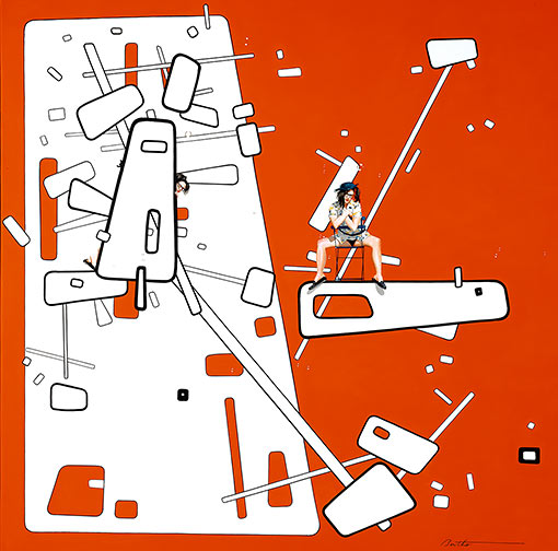 Philippe Bertho Signed And Numbered Limited Edition Canvas Serigraph:"Elle et sa culotte"