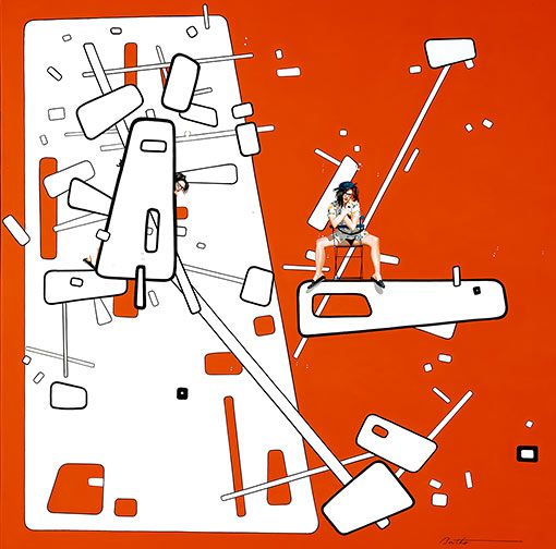 Philippe Bertho Signed And Numbered Limited Edition Canvas Serigraph:"Elle et sa culotte"