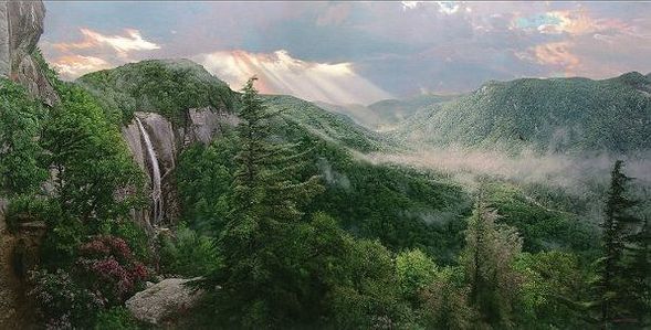 Phillip Philbeck Handsigned & Numbered Limited Canvas Giclee:" Sunset Over the Gorge "