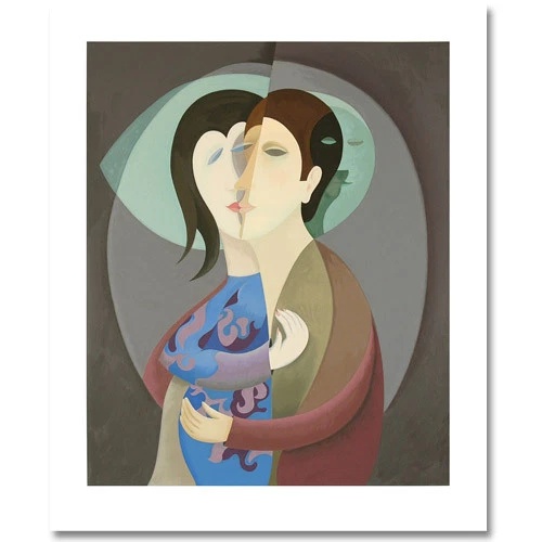 Phillipe Marchard Limited Edition Serigraph Print: "The Kiss"