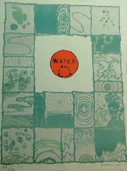 Pierre Alechinsky Hand Signed Publisher Proof Lithograph:"Water"