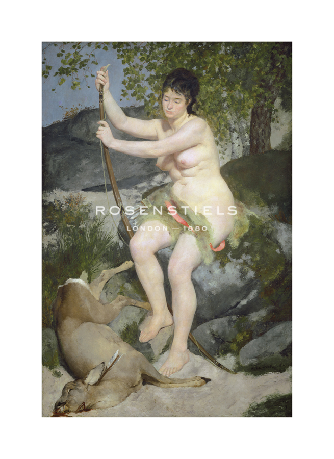 Pierre Auguste Renoir Hand Numbered Limited Edition Print on Paper :"Diana"
