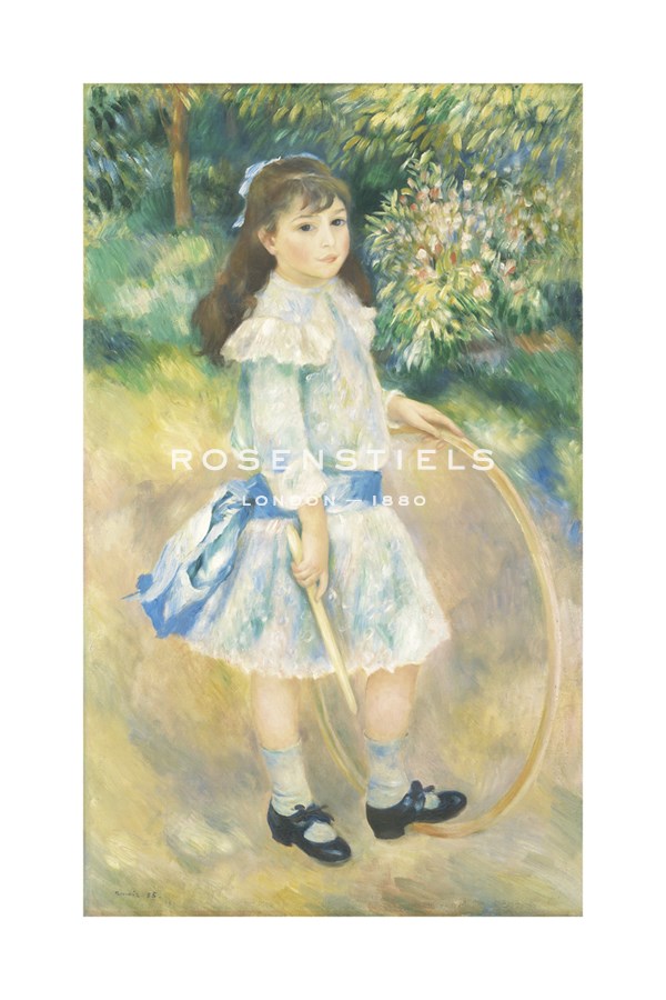Pierre Auguste Renoir Hand Numbered Limited Edition Print on Paper :"Girl with a Hoop, 1885"