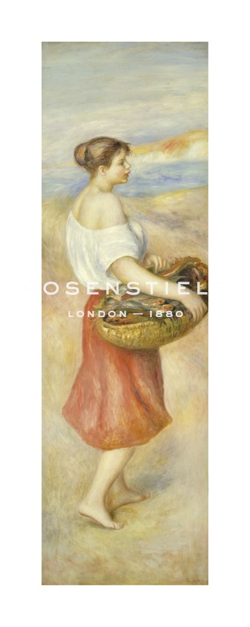 Pierre Auguste Renoir Hand Numbered Limited Edition Print on Paper :"Girl with Basket of Fish, c1890"