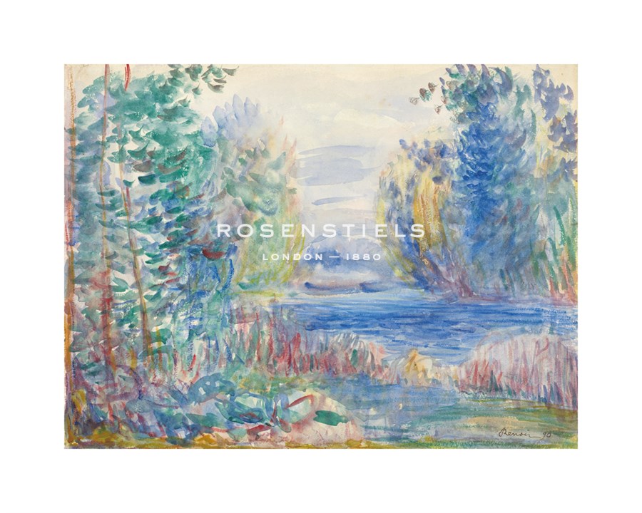 Pierre Auguste Renoir Hand Numbered Limited Edition Print on Paper :"River Landscape, 1890"