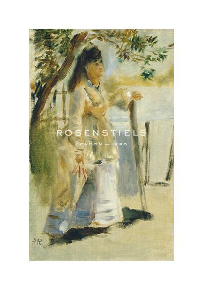 Pierre Auguste Renoir Hand Numbered Limited Edition Print on Paper :"Woman by a Fence"